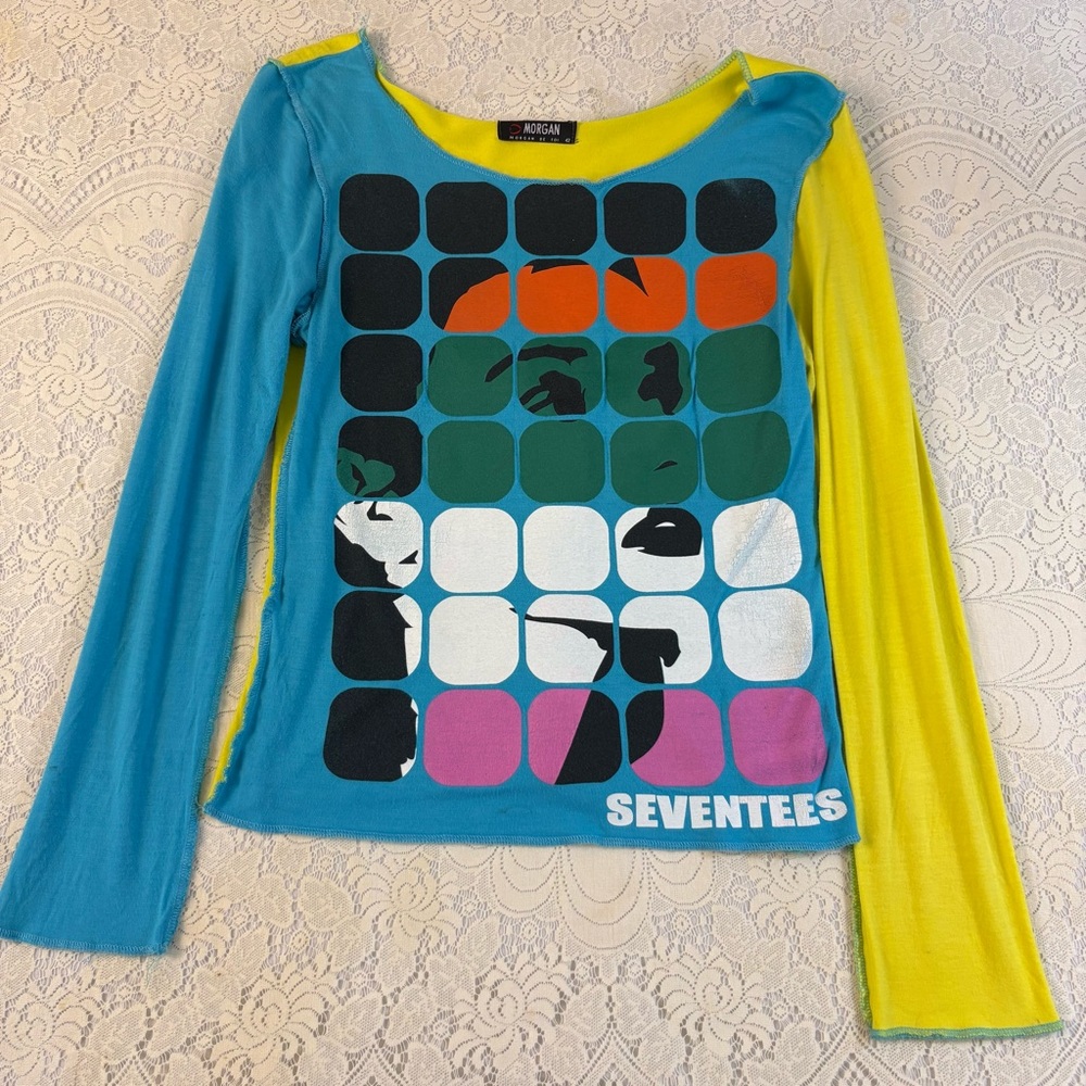 Morgan de Toi Colorful Graphic Long Sleeve Tee